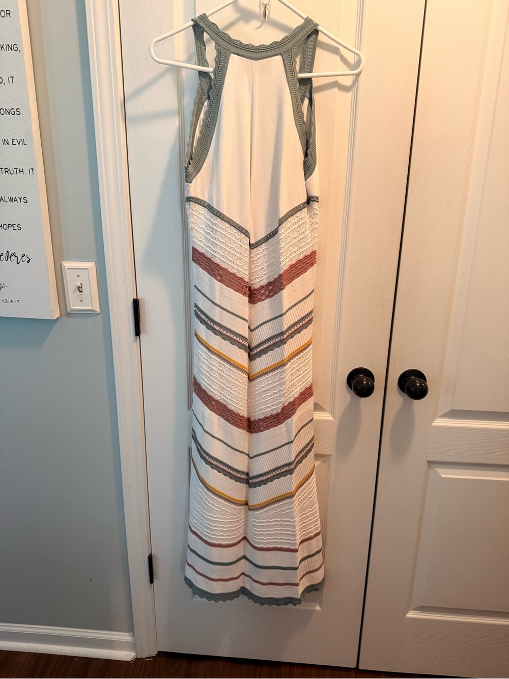 Alexis Allia Striped Knit Midi Dress Sz M - Picture 7 of 8